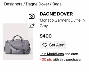 New Dagne Dover Monaco Garment Bag
