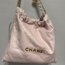 Chanel Handbag Purse Pink 22 Bag 