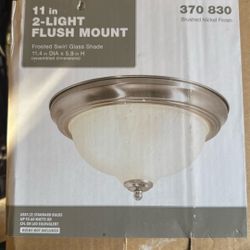 11 Inch 2 Light Flush Mount New