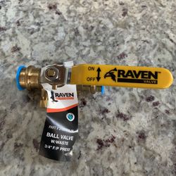 Raven 3/4 Press Valve W/waste