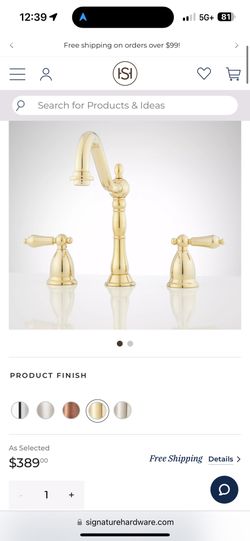 Signature Hardware Victorian Widespread Bathroom Faucet