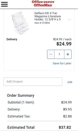 3-Tier Magazine Literature Holder