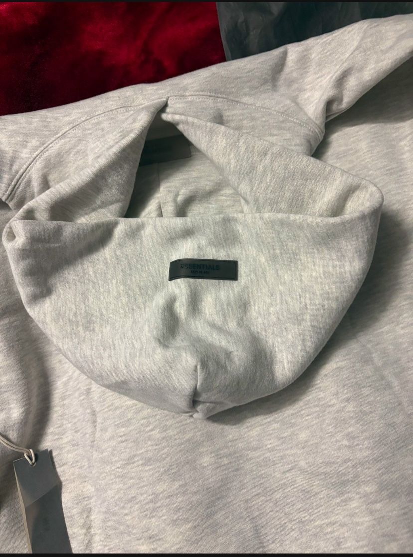 Fear Of God Essentials Light Oatmeal Hoodie Xs