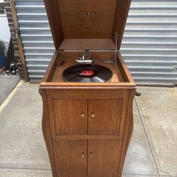 Antique Working 1920’s VICTOR VV-80 Hand Crank Victrola Record Player Phonograph
