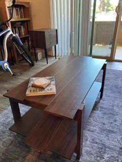 Wood coffee table