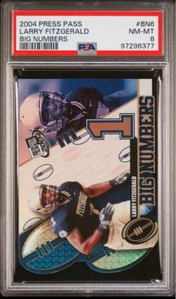 Larry Fitzgerald 2004 Press Pass Big Numbers - Big Numbers PSA 8 RC