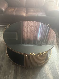Double glass coffee table