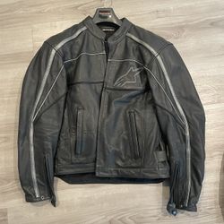 Alpinestars Men's Leather Motorcycle Jacket Size M
