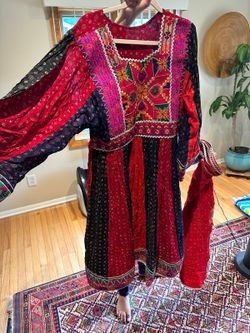 Afghan Red And Blue Dress $150 L 