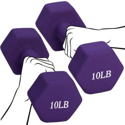Dumbbell Set, TopMade 10lb Neoprene Iron Dumbbells Hand Weight Set Barbell