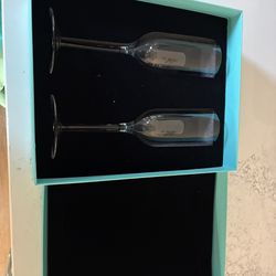 Tiffany & Co 2x Champagne Flutes