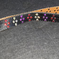 Mens Cross Rhinestone Belt