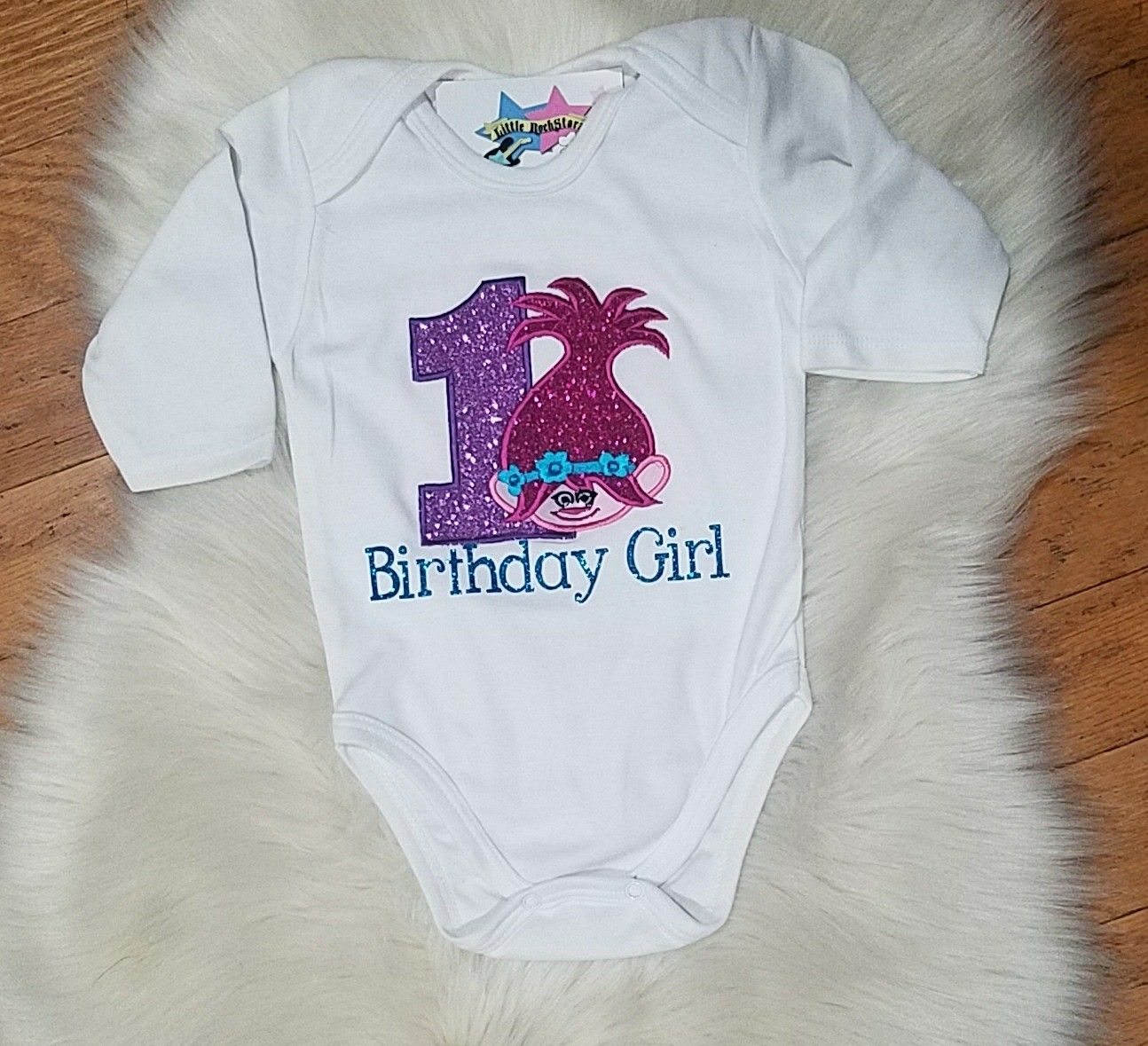 Trolls poppy 1st Birthday onesie/shirt