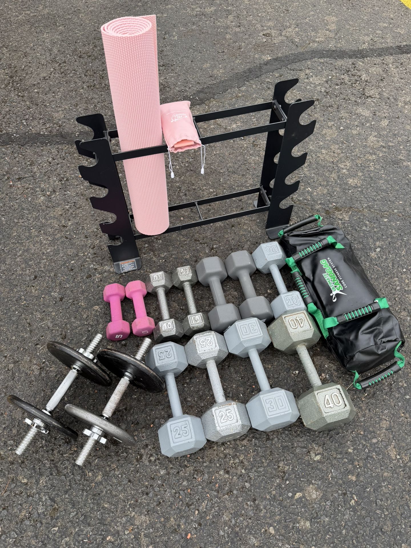 260lbs Weight Set With Extras