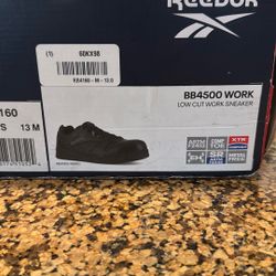 Reebok BB4500 WORK - RB4160 Men's Low Cut Work Sneaker - Black