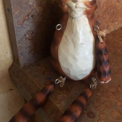 Mr. Snuggles The One Arm Wooden Cat