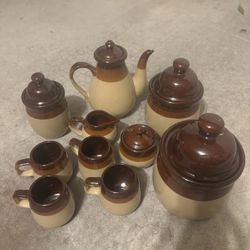 Two-Tone Ceramic Tea Set
