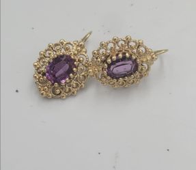 One pair of earrings 24k GP
