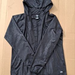 Pro Player Womans Hooded Windbreaker Snake Skin Pattern.  Large