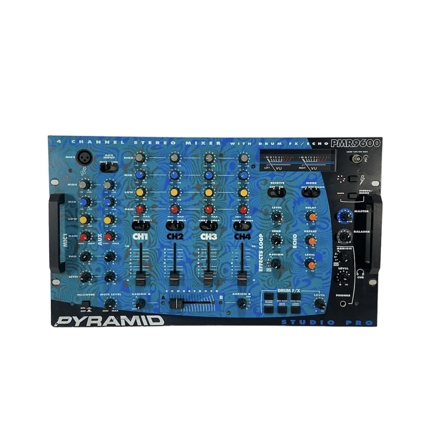 Pyramid PMR9600 Studio Pro ~ 4-CH Stereo DJ Mixer with Drum Effects & Echo
