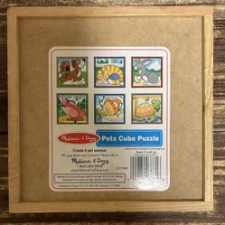 Melissa & Doug Cube Puzzle - 6 Pet Scenes In One Puzzle 