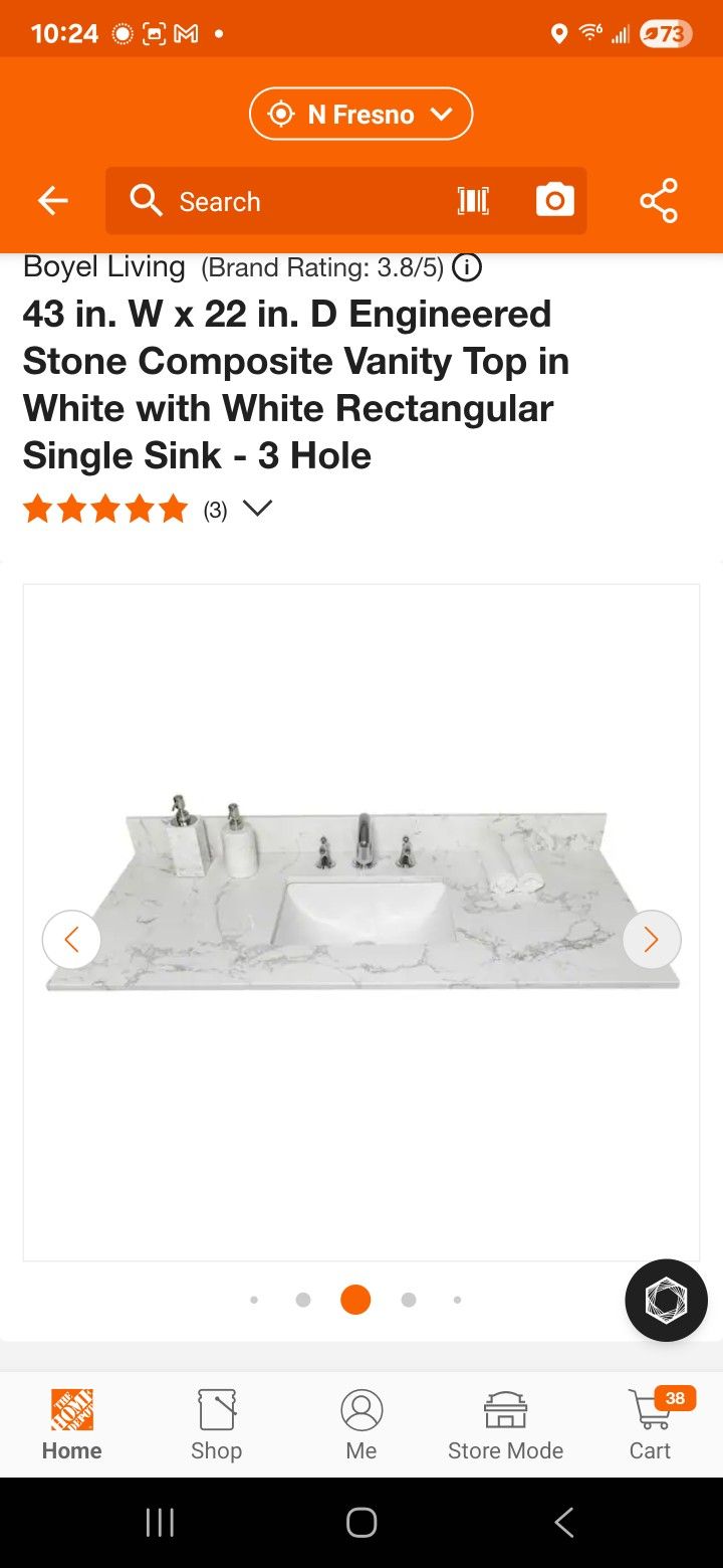43 Inch Vanity Top