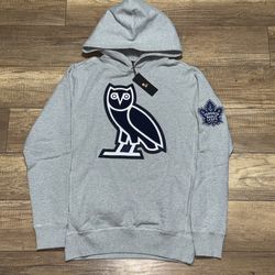 OVO x NHL Toronto Maple Leafs Chenille Hoodie OG OWL Drake Mens Small NEW!