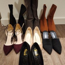 7 Pair Of Heels And Boots | Size 5.5 