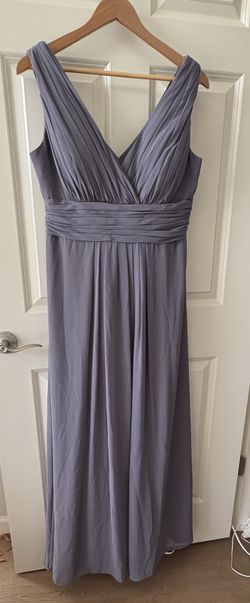 Bill Levkoff Size 16 Dusty Lavender Gray Bridesmaid Formal Maxi Dress