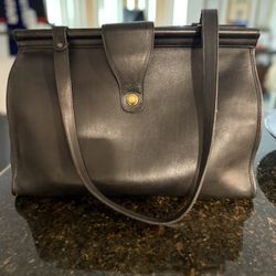 Coach Handbag - Barclay Black Leather Vintage Carryall