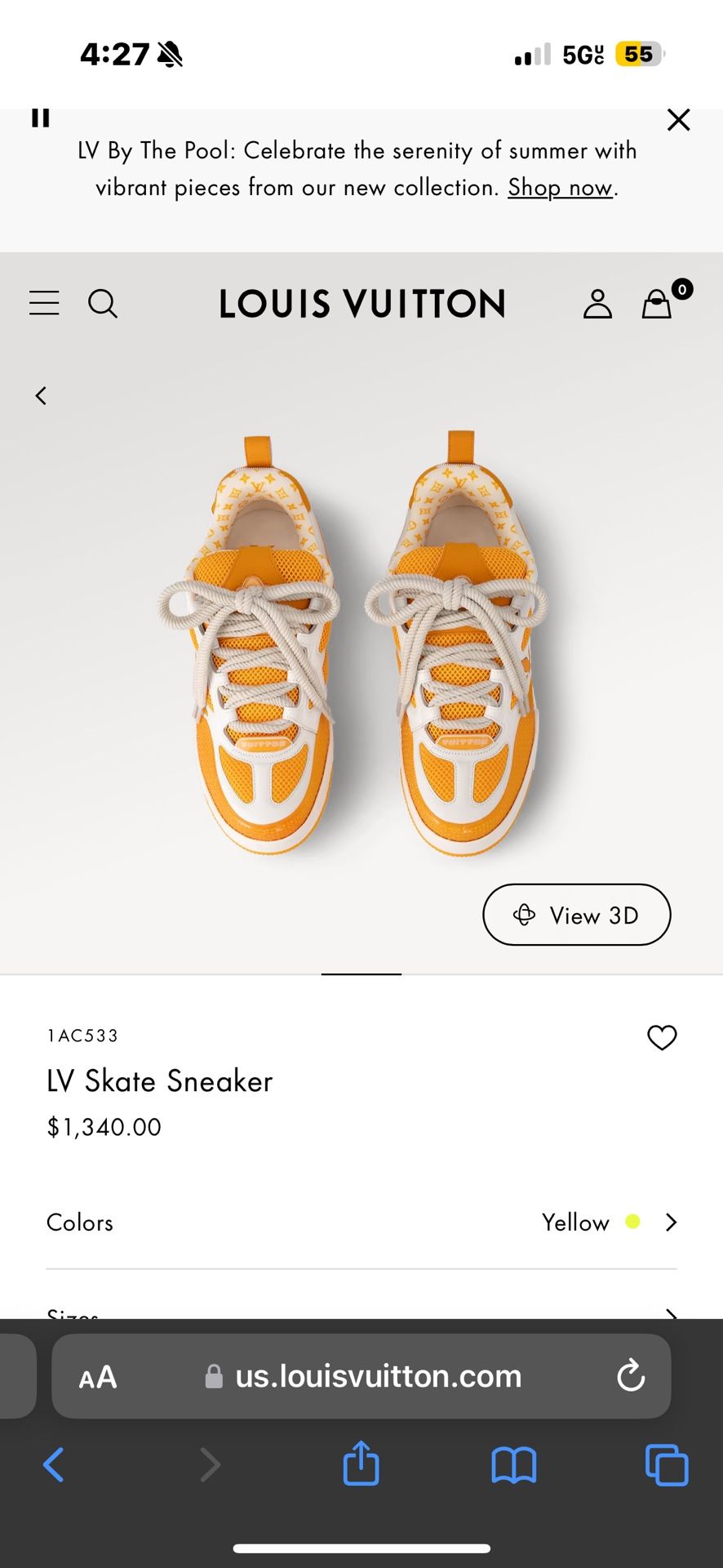 Louis Vuitton Skate Sneaker