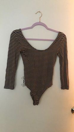 Striped 3/4 Sleeve Bodysuit