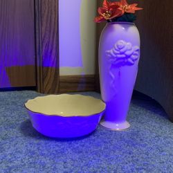 Lenox 8 Inch vase And bowl Set  