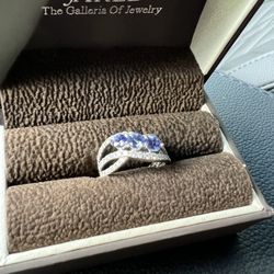 Diamond Ring With Tanzanite