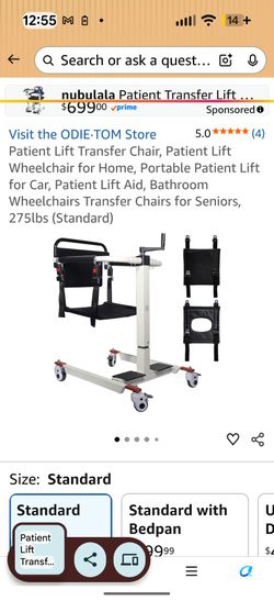 Patient Lift Transfer Chair, Patient Lift Wheelchair for Home