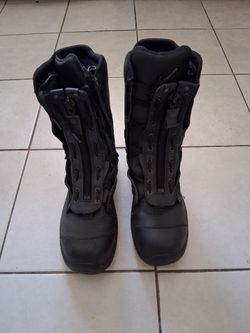 Hair Airpower Boots 10.5 Med Size Steel Toes, slip Resistant First Responder, Fire Fighter