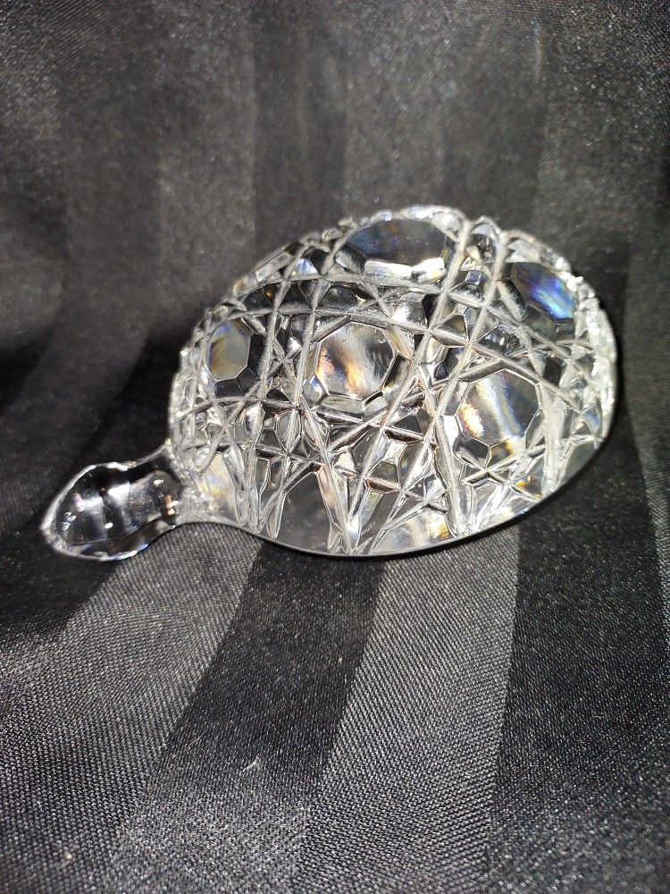 Vtg Waterford Crystal Turtle Figurine/ Paperweight/ Sculpture
