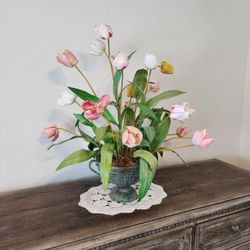 Beautiful Artificial Tulips In Vase 