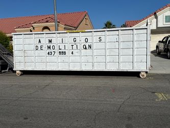 Dumpster for concrete and trash