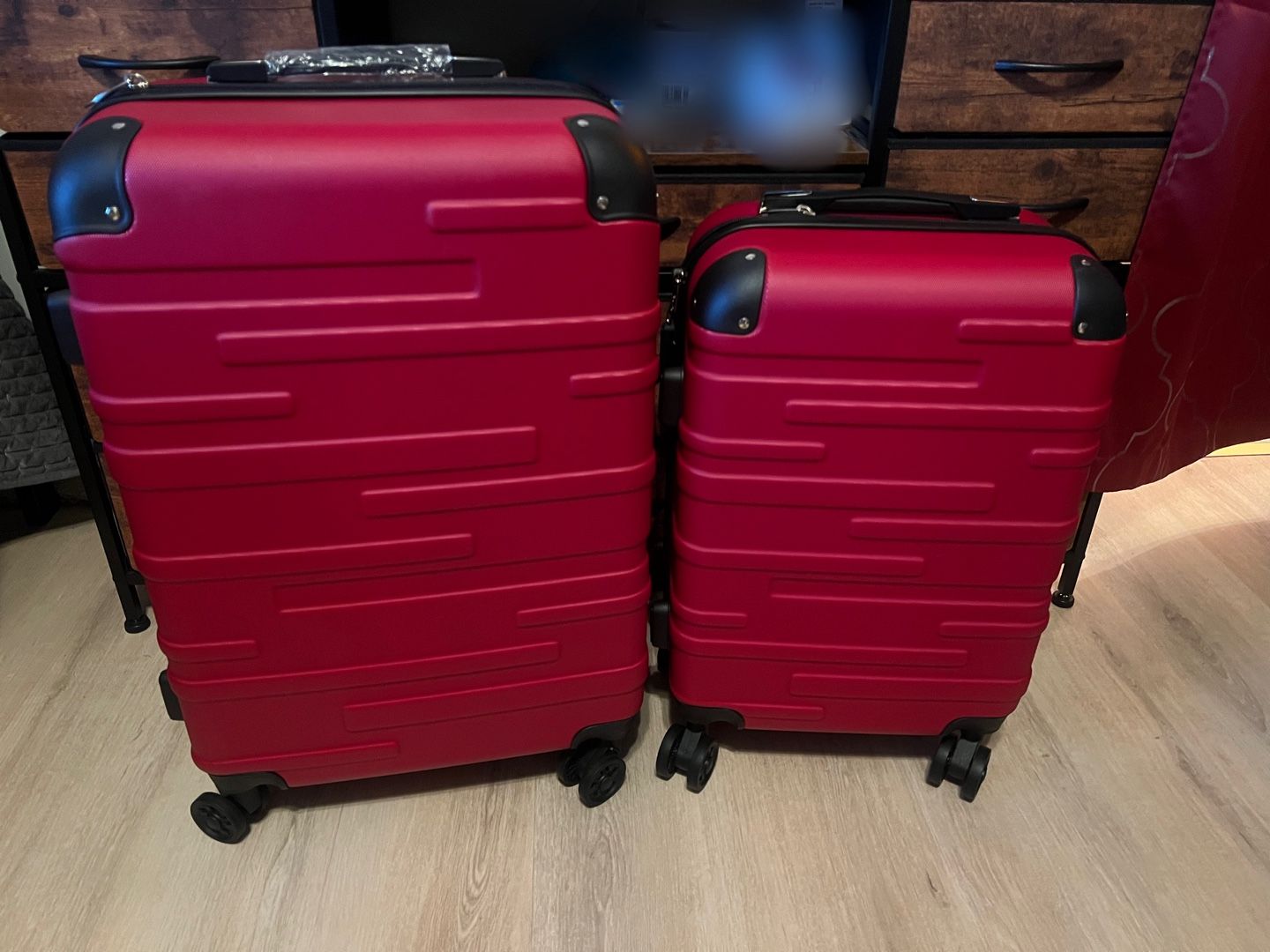 Coolife Luggage Expandable Suitcase 2 Piece Set with TSA Lock