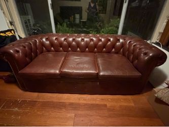 Leather couch - great for an office!