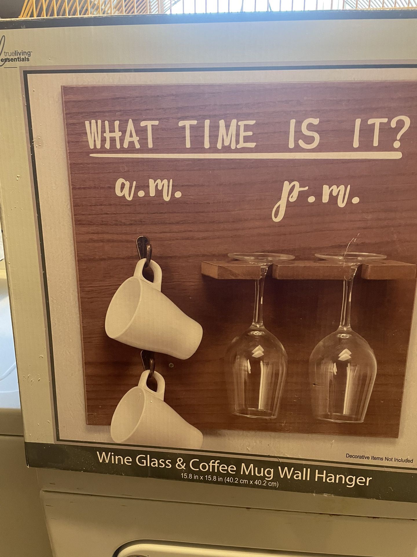 Wine Glass And Coffee Mug Wall Hanger