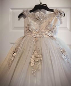 Girls Silver Party Dress