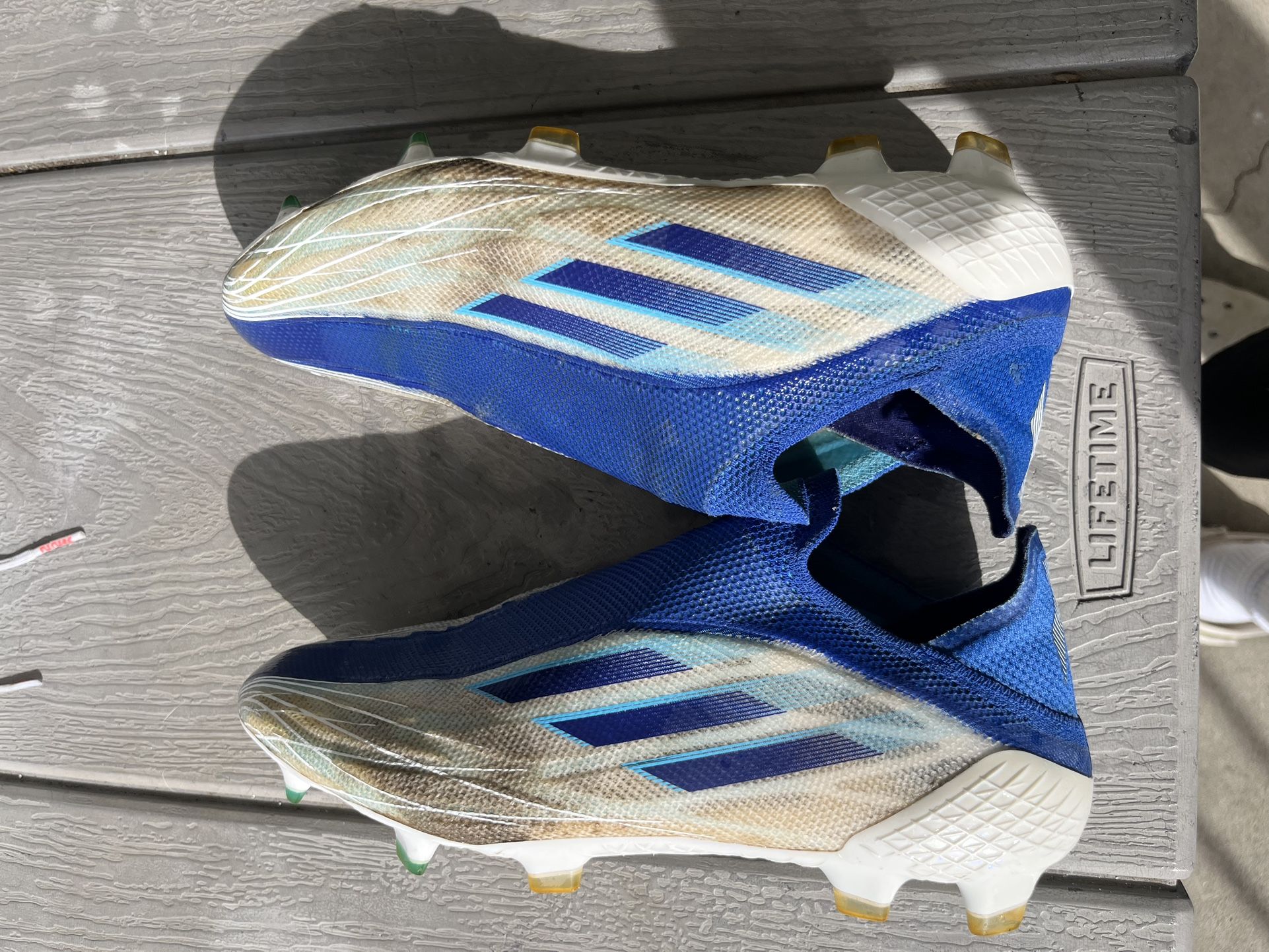 Adidas x speed flow blue and white size 7