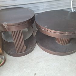 Coffee Table With Matching End Table Both Swivel Open ! Nice Pieces 