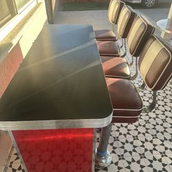 Barstool  Table And 4 Chairs $250.00