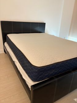 Queen Bed Frame Brown With Mattress