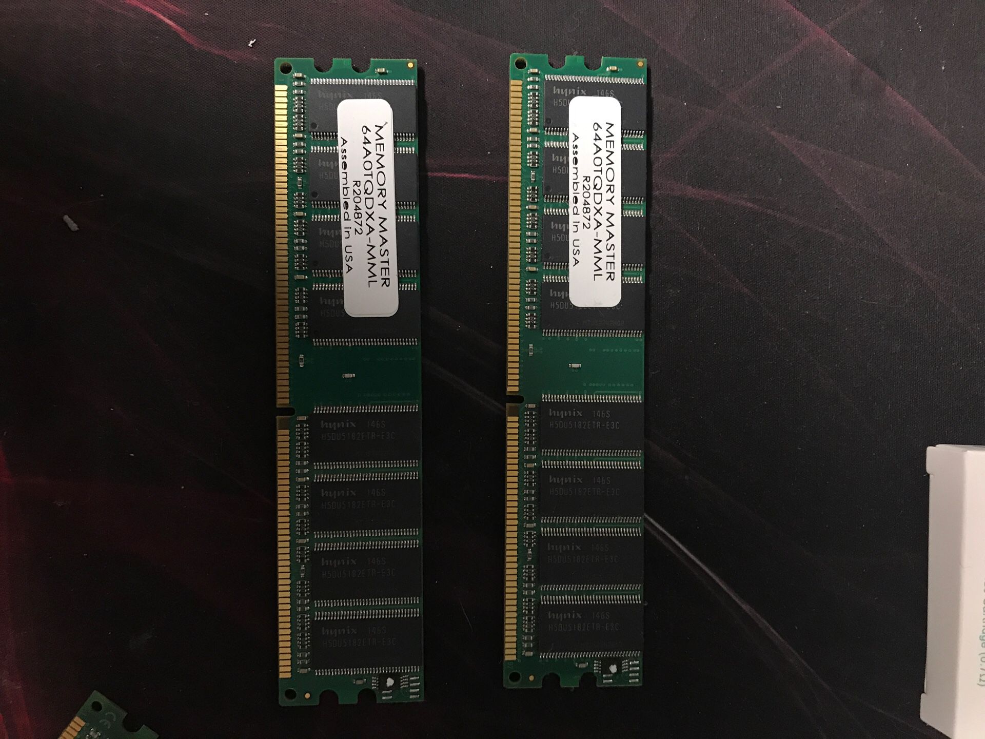 2x sticks of memory master RAM