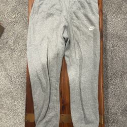 Nike Grey Fleece Joggers - Size M Tall