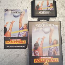 Super Volleyball Sega Genesis video game system